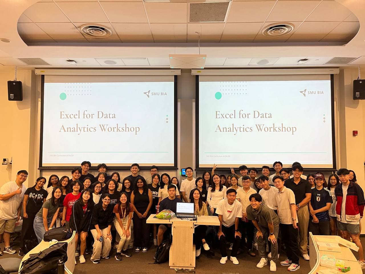 Members at a hands-on data workshop